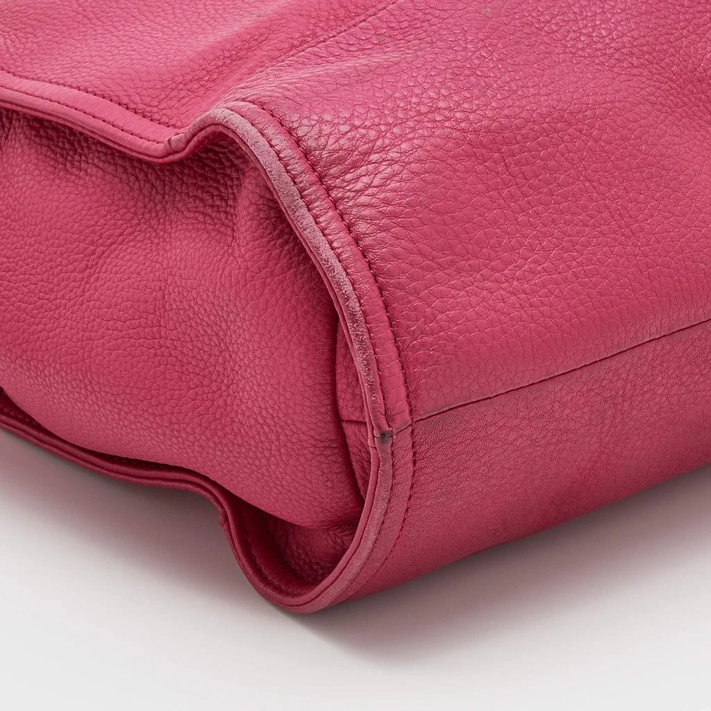 Tory Burch Pink Leather Logo Embossed Shopper Tote 商品