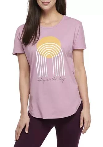 商品Wonderly|Studio Petite Short Sleeve Sun Arch Graphic T Shirt,价格¥91,第1张图片