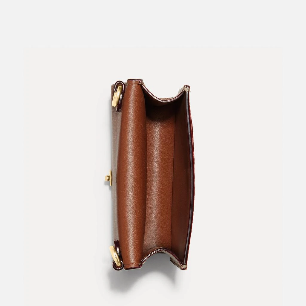 商品Coach|Coach Coated Canvas Signature Half Flap Card Case,价格¥676,第3张图片详细描述