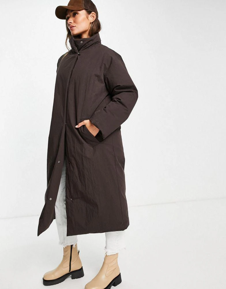 商品ASOS|ASOS DESIGN oversized maxi puffer jacket in brown,价格¥380,第4张图片详细描述