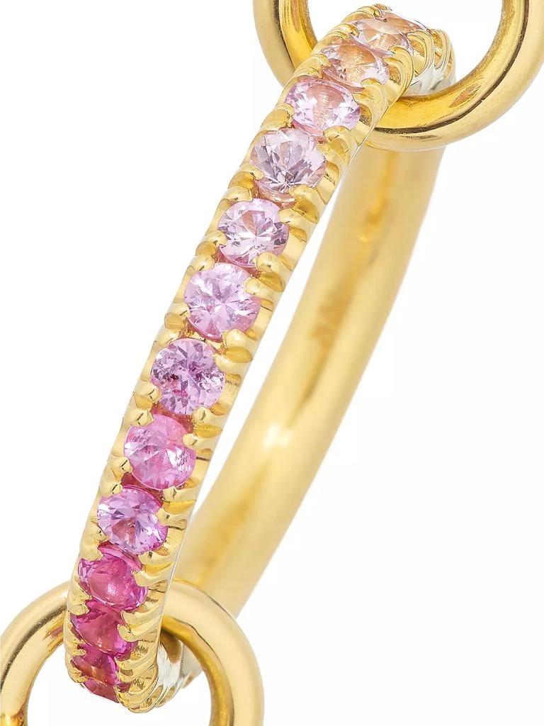 商品Spinelli Kilcollin|Saks Ombré Exclusive 18K Yellow Gold &amp; Pink Sapphire Linked Rings,价格¥46458,第4张图片详细描述
