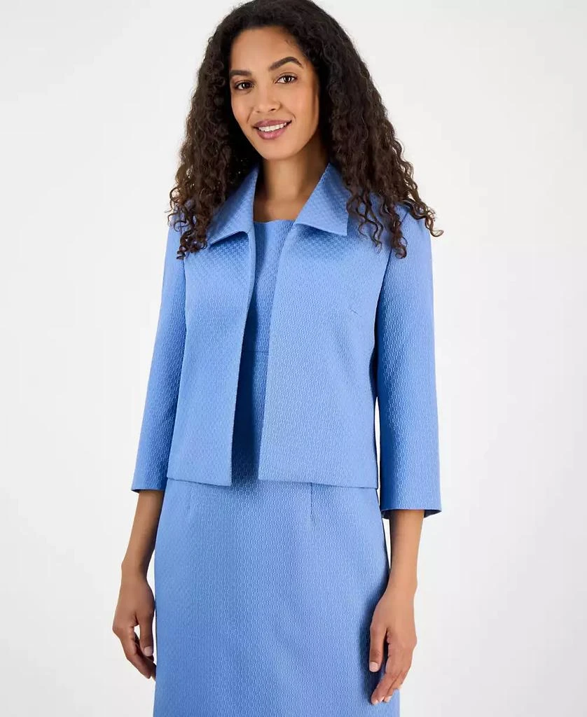 商品Le Suit|Women's Cropped Open-Front Jacket & Empire-Seamed Sheath Dress Set, Regular & Petite,价格¥517,第2张图片详细描述