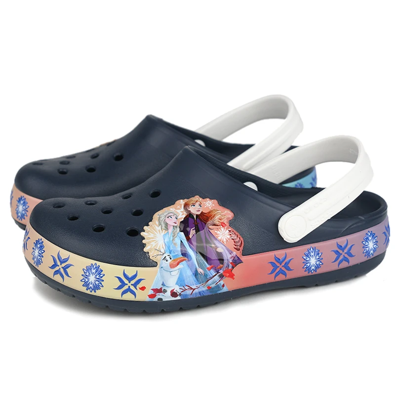 商品[国内直发] Crocs|crocsfunlab lghtscg frozen 2 k 趣味学院冰雪奇缘酷闪小克骆格儿童凉鞋拖鞋洞洞鞋,价格¥161,第1张图片