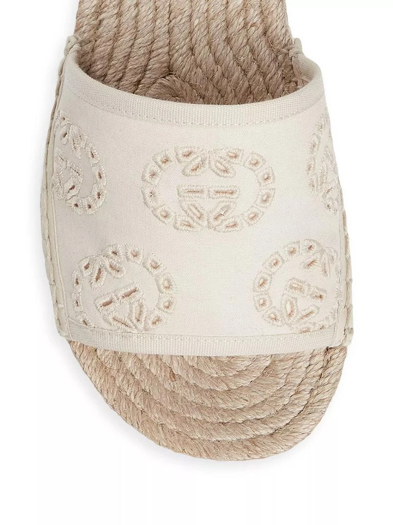 商品Gucci|Damita Logo Eyelet Canvas Espadrilles,价格¥5099,第4张图片详细描述