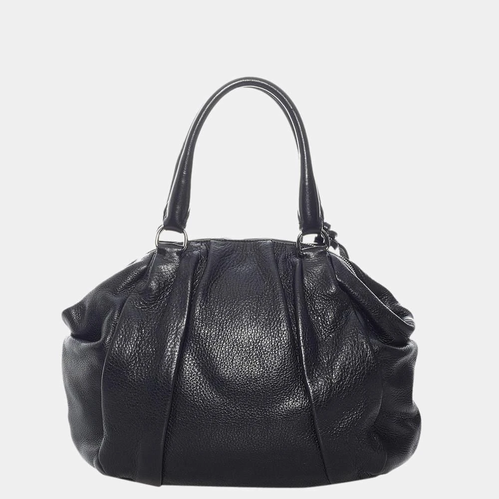 商品[二手商品] Prada|Prada Black Vitello Daino Tote Bag,价格¥5325,第3张图片详细描述