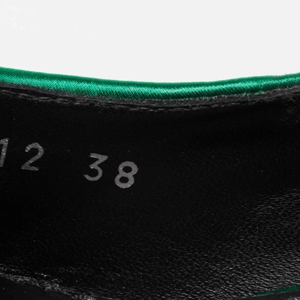 Louis Vuitton Green/Black Satin, Mesh and Leather Archlight Slingback Pumps Size 38 商品