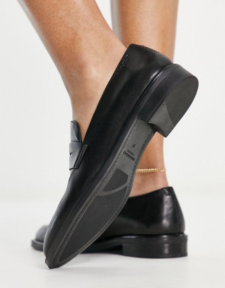Vagabond Frances flat loafers  in black leather商品第2张图片规格展示