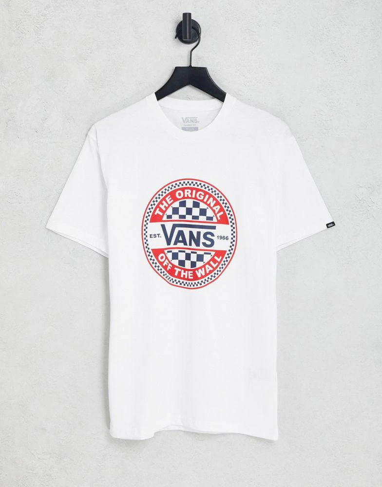商品Vans|Vans circle checkerboard graphic t-shirt in white,价格¥192,第1张图片