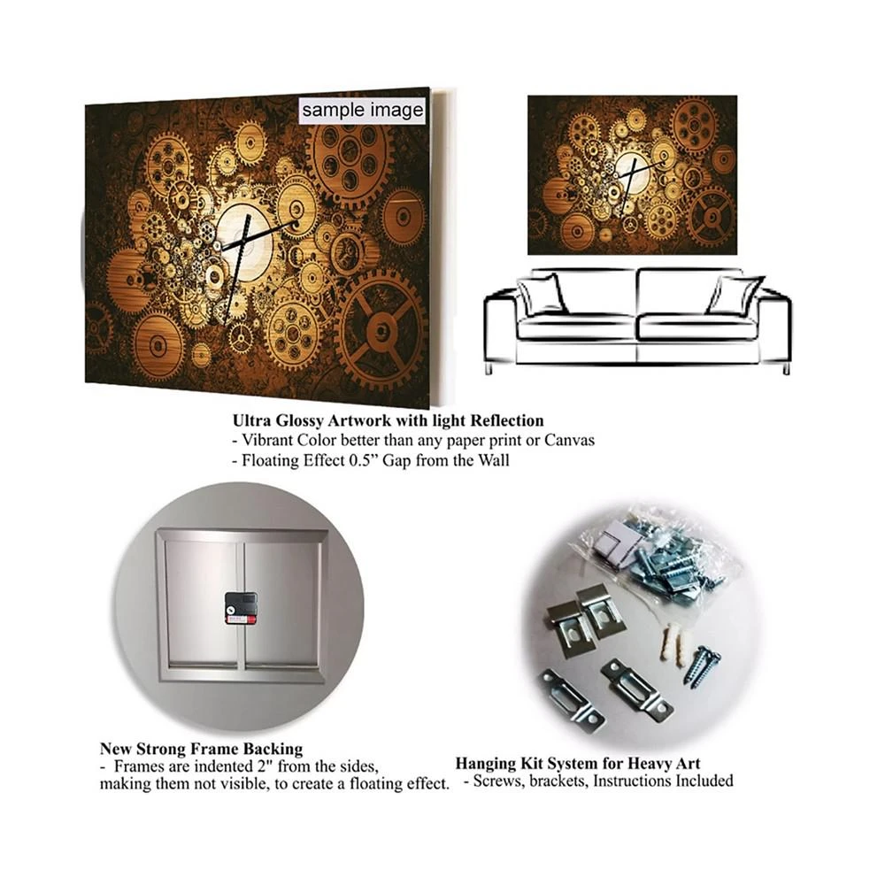 商品Design Art|Designart Oversized Modern Metal Wall Clock,价格¥1525,第3张图片详细描述