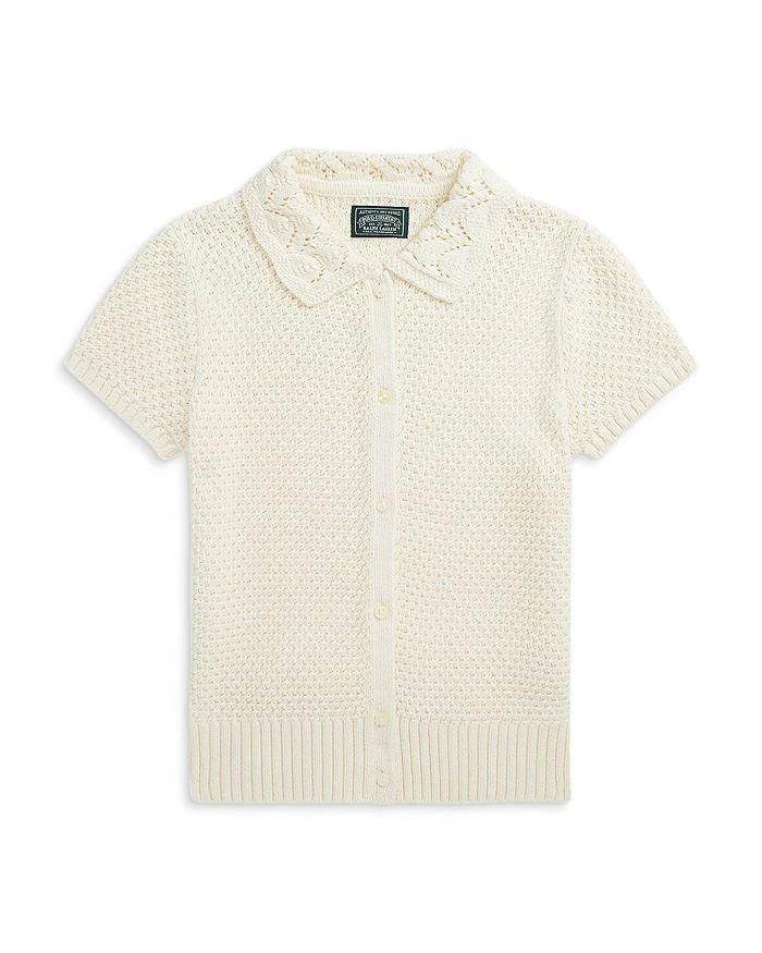 商品Ralph Lauren|Girls' Mini Cable Knit Cotton Cardigan - Little Kid, Big Kid,价格¥342,第1张图片