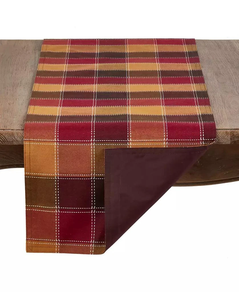 商品Saro Lifestyle|Stitched Plaid Cotton Blend Table Runner,价格¥93,第2张图片详细描述