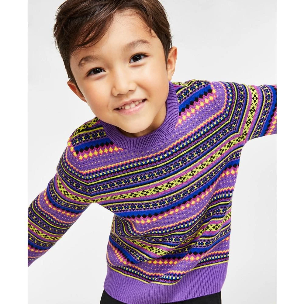 商品Charter Club|Holiday Lane Little Boys Bright Stripe Fair Isle Sweater, Created for Macy's,价格¥46,第3张图片详细描述