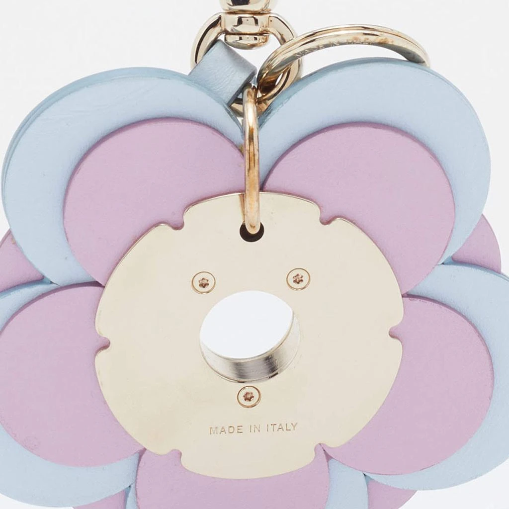 商品[二手商品] Salvatore Ferragamo|Salvatore Ferragamo Light Blue/Pink Leather Flower Bag Charm,价格¥820,第2张图片详细描述