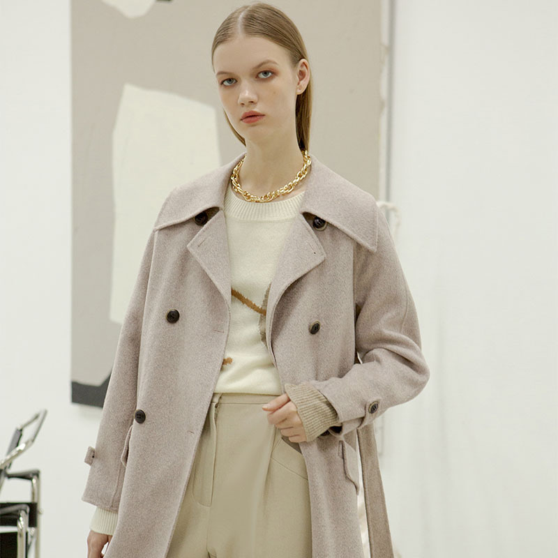 商品[国内直发] Petite Studio NYC|Enola Wool Coat - Oatmeal | Enola羊毛大衣 - 燕麦色,价格¥2672,第1张图片