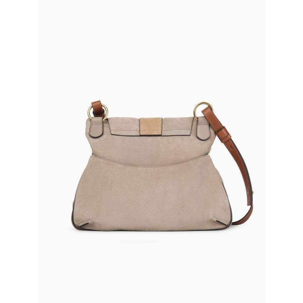 商品Chloé|Medium Beige Velvet Leather Lexa Crossbody Bag,价格¥15924,第5张图片详细描述