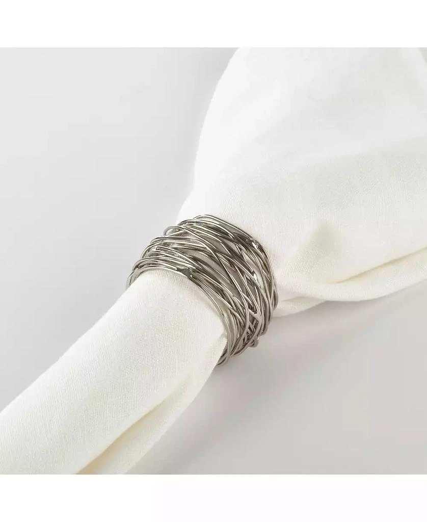 商品Saro Lifestyle|Metal Design Metal Design Napkin Ring, Set of 4,价格¥148,第3张图片详细描述