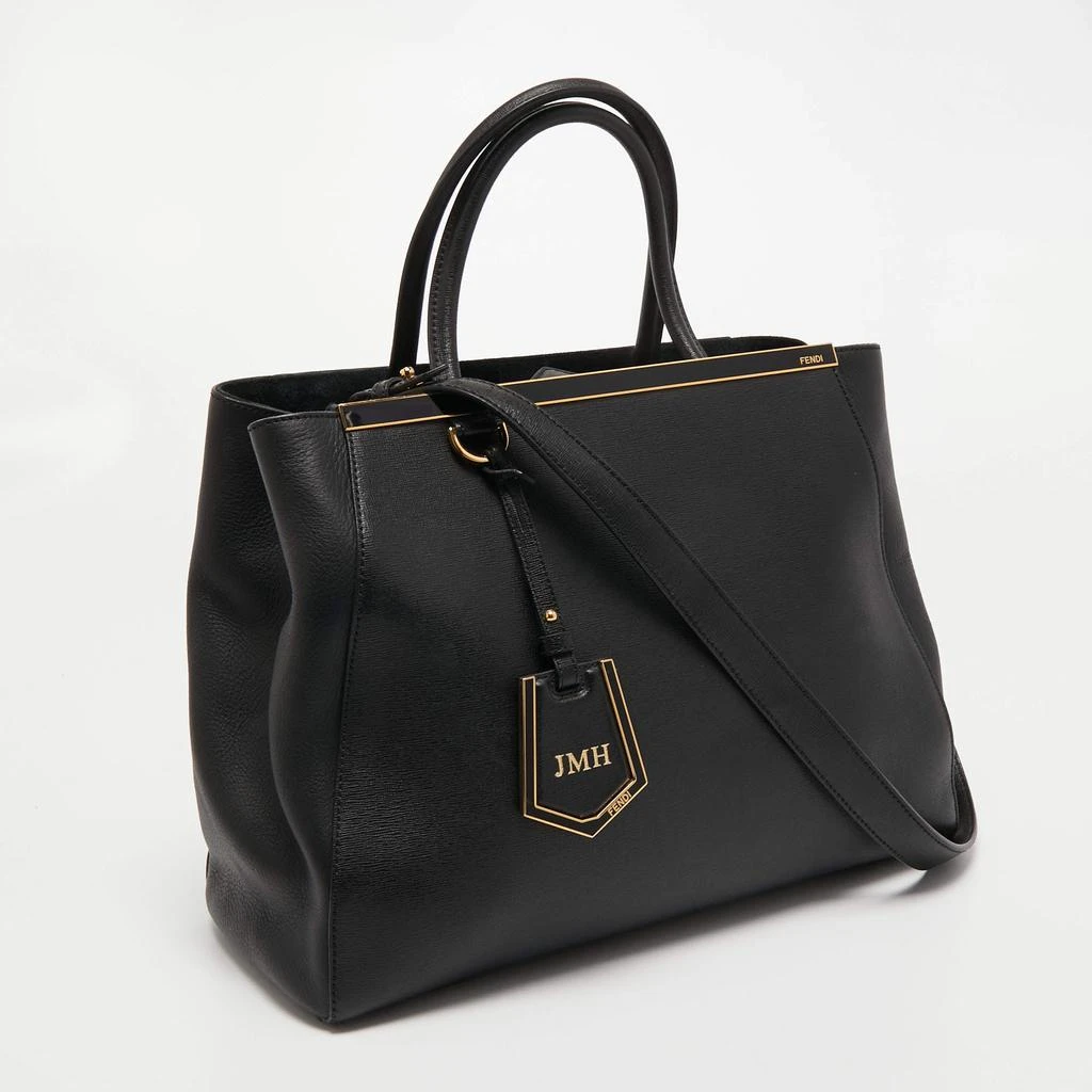 商品[二手商品] Fendi|Fendi Black Leather Medium 2Jours Tote,价格¥4391,第3张图片详细描述