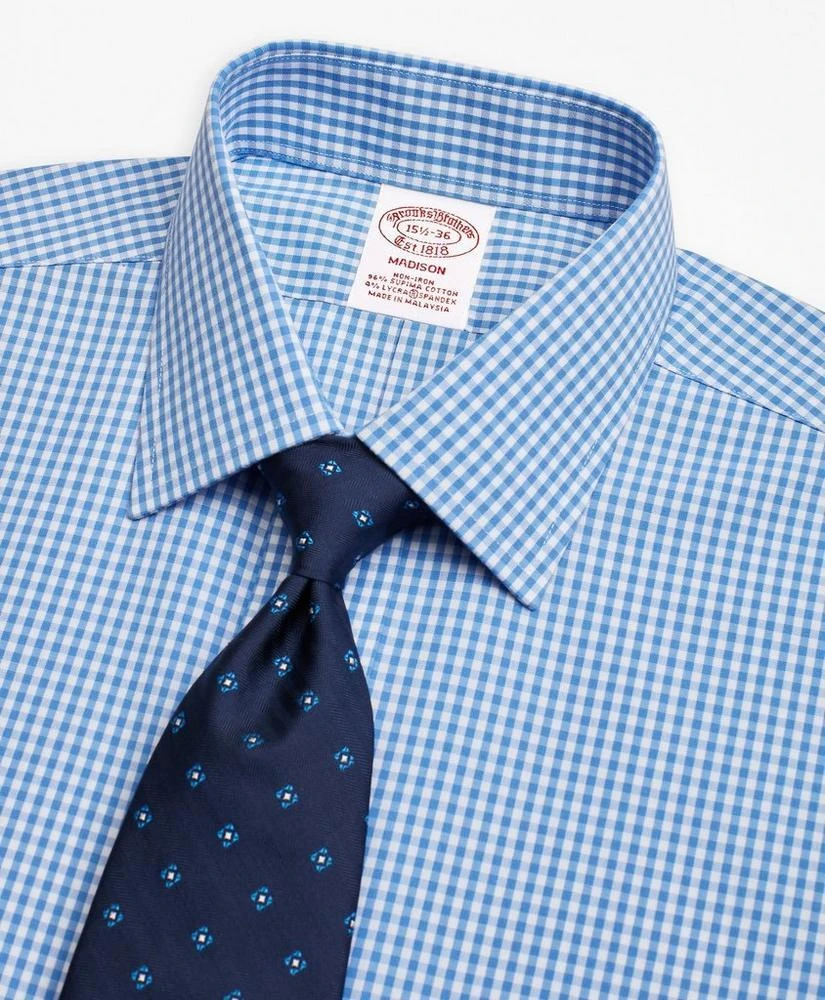 商品Brooks Brothers|Stretch Madison Relaxed-Fit Dress Shirt, Non-Iron Gingham,价格¥314,第2张图片详细描述