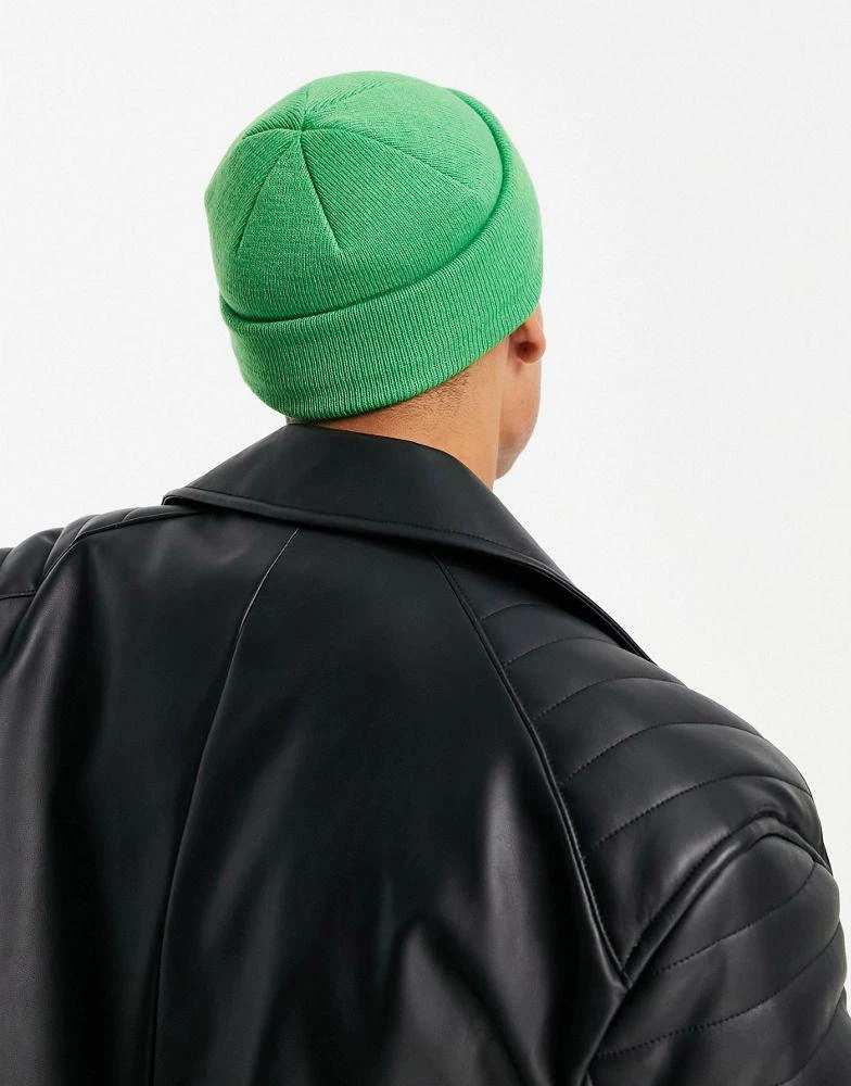 商品ASOS|ASOS DESIGN mini fisherman beanie in green,价格¥37,第4张图片详细描述