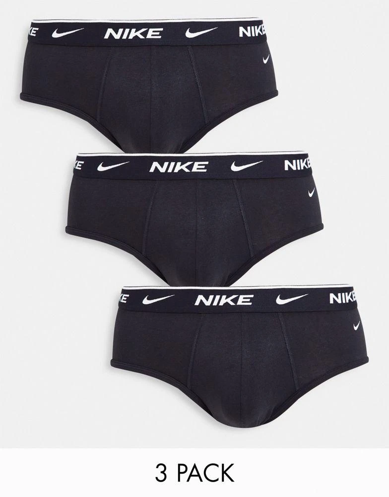 商品NIKE|Nike 3 pack cotton stretch briefs in black,价格¥311,第1张图片