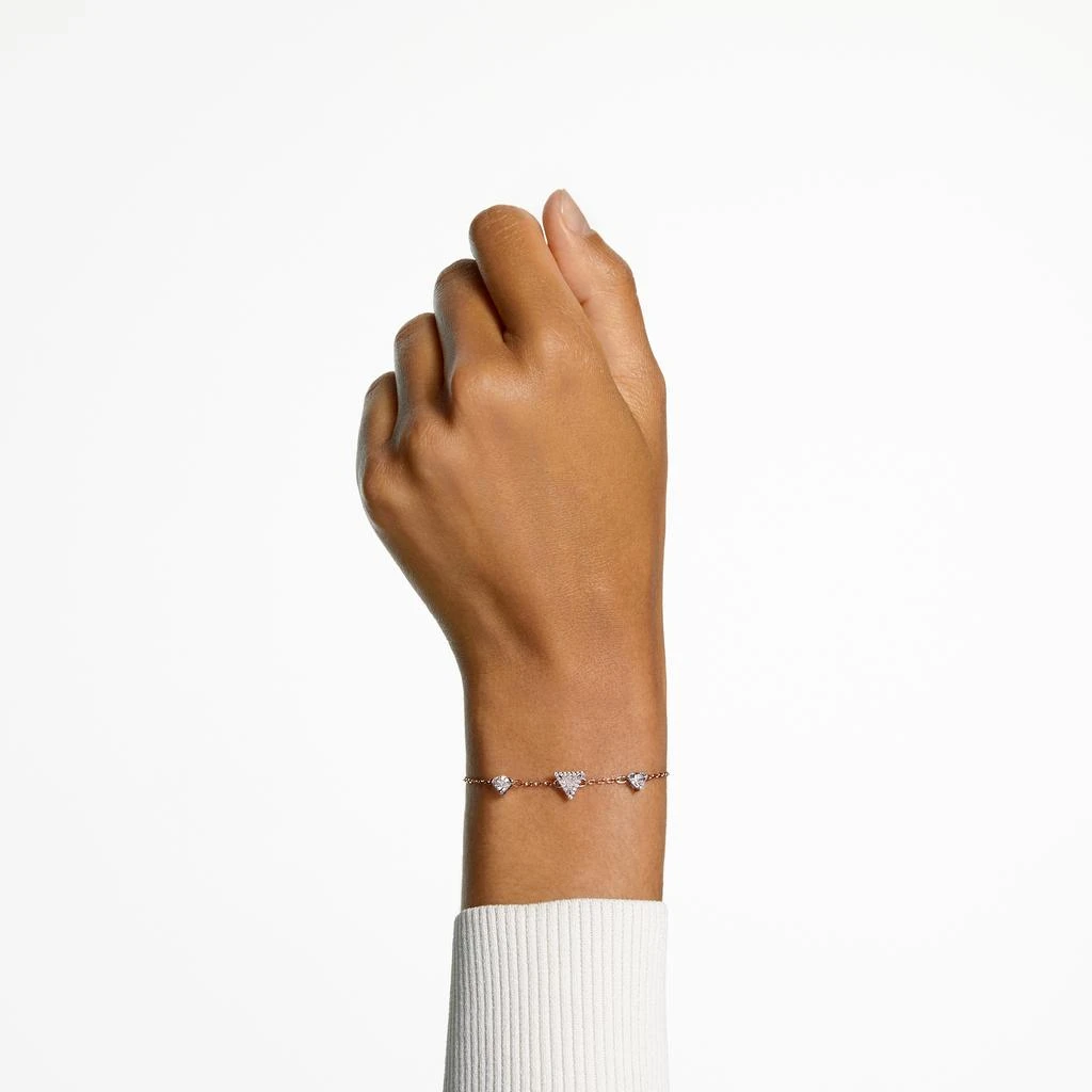 商品Swarovski|Ortyx bracelet triangle cut white rose gold-tone plated,价格¥1203,第2张图片详细描述