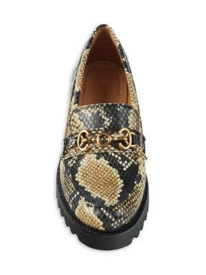 Deana Snakeskin-Print Bit Loafers 商品