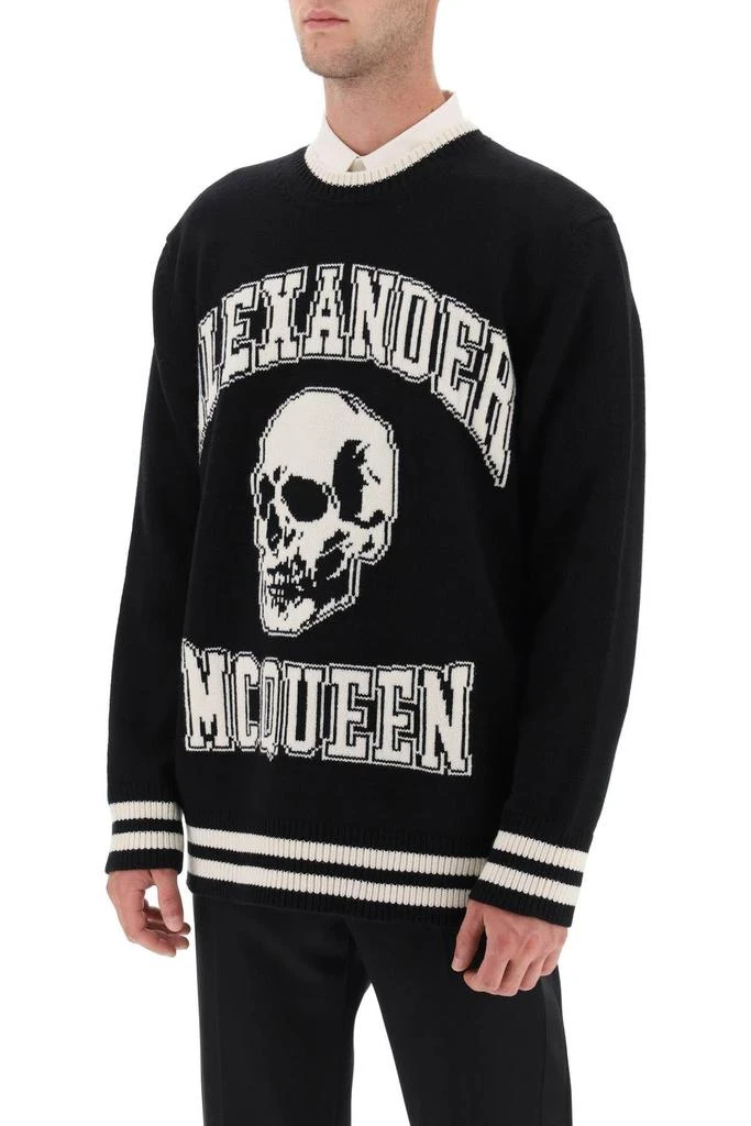 商品Alexander McQueen|Varsity sweater with Skull motif,价格¥3417,第5张图片详细描述