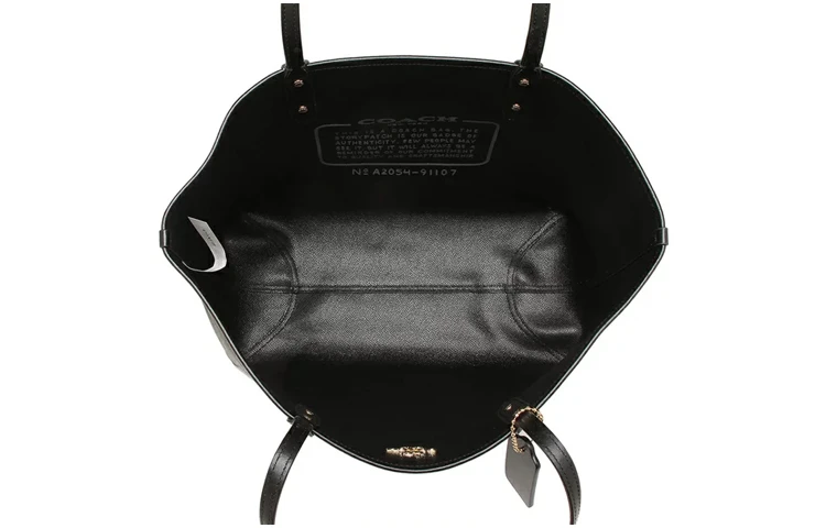 商品[国内直发] Coach|蔻驰 City 33 双面可用马车满印印花 PVC 托特包Tote包购物袋手提包单肩包 大号 女款 黑灰色 #可加购改装套装#,价格¥4407,第6张图片详细描述