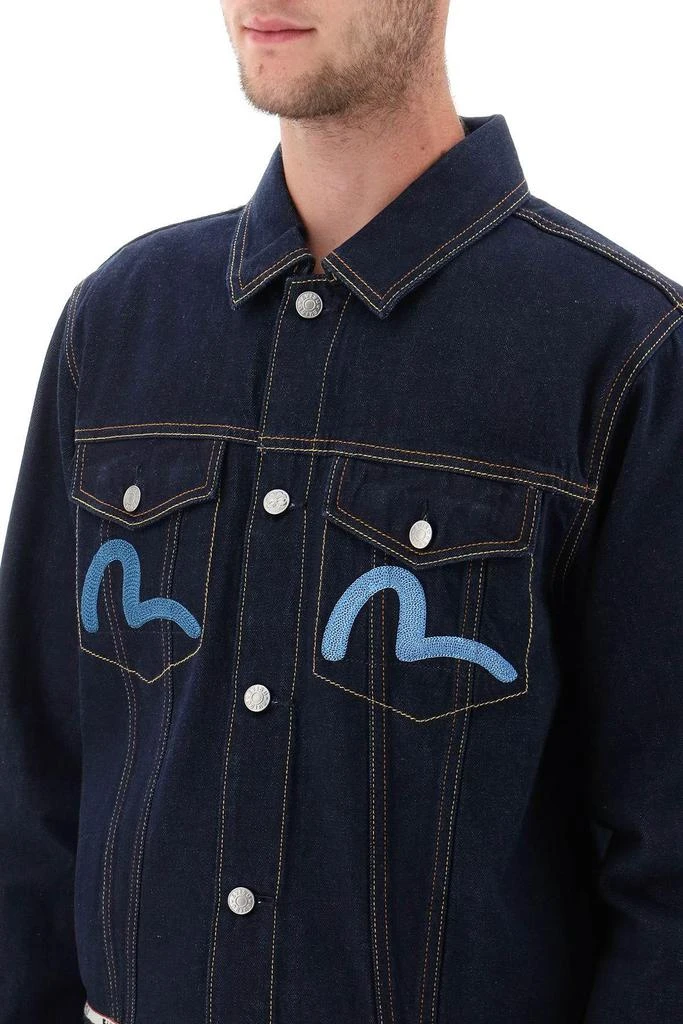 商品Evisu|DENIM JACKET WITH BACK EAGLE EMBROIDERY,价格¥1594,第5张图片详细描述