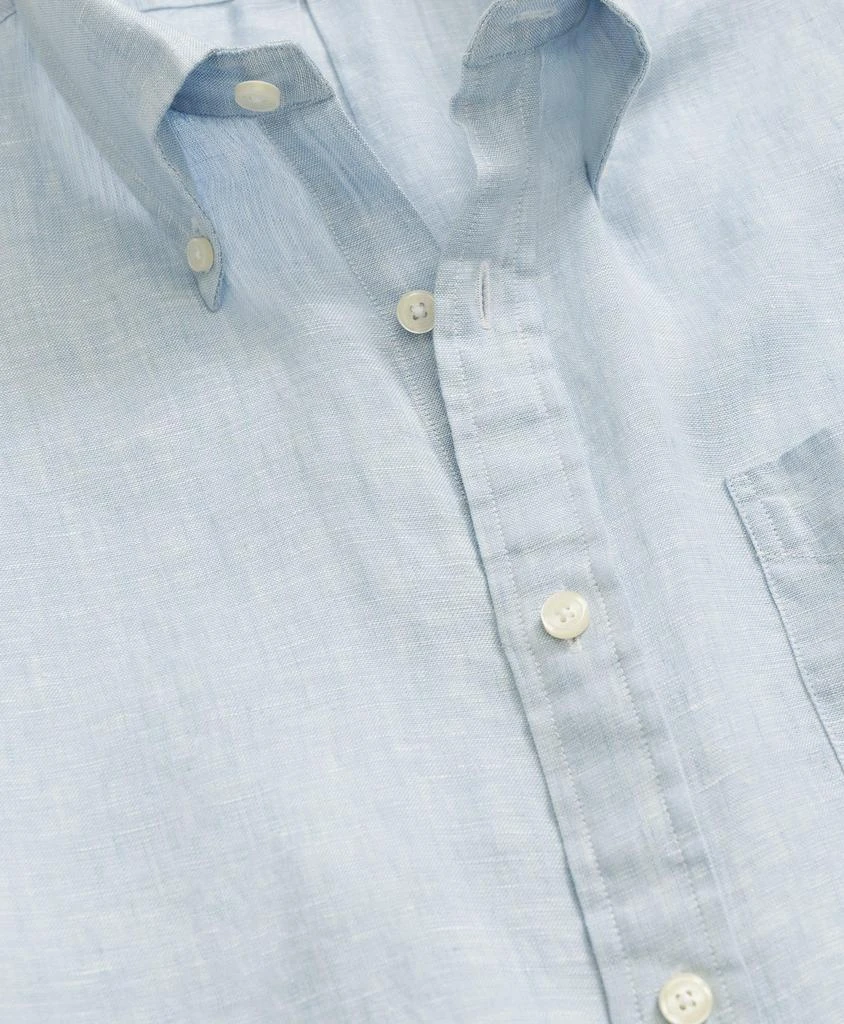 商品Brooks Brothers|Irish Linen Short-Sleeve Sport Shirt,价格¥737,第3张图片详细描述