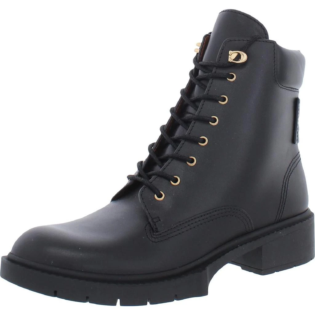 商品Coach|Coach Womens Lorimer Leather Logo Combat & Lace-up Boots,价格¥497,第1张图片