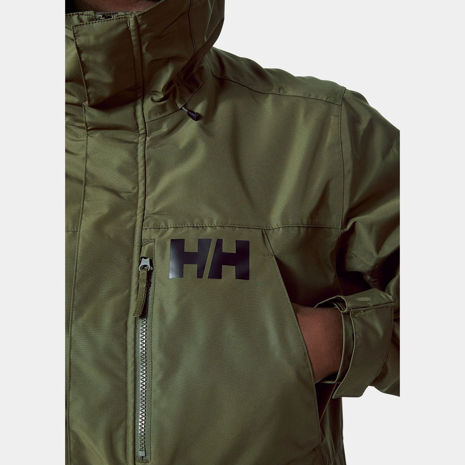 商品Helly Hansen|Helly Hansen 男士户外冲锋衣 53796431UTILITYGRE 军绿色,价格¥1886,第5张图片详细描述