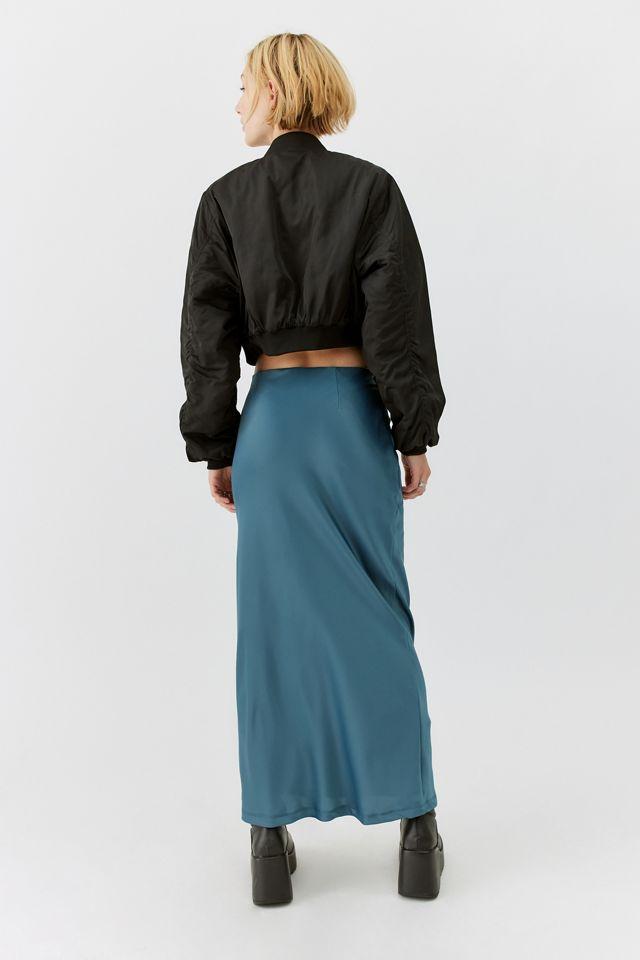 UO Winona Satin Maxi Skirt商品第2张图片规格展示