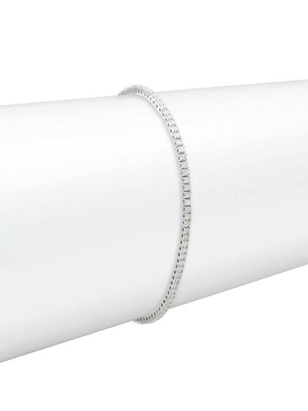 商品Saks Fifth Avenue|14K White Gold & 1 TCW Diamond Tennis Bracelet,价格¥8818,第1张图片