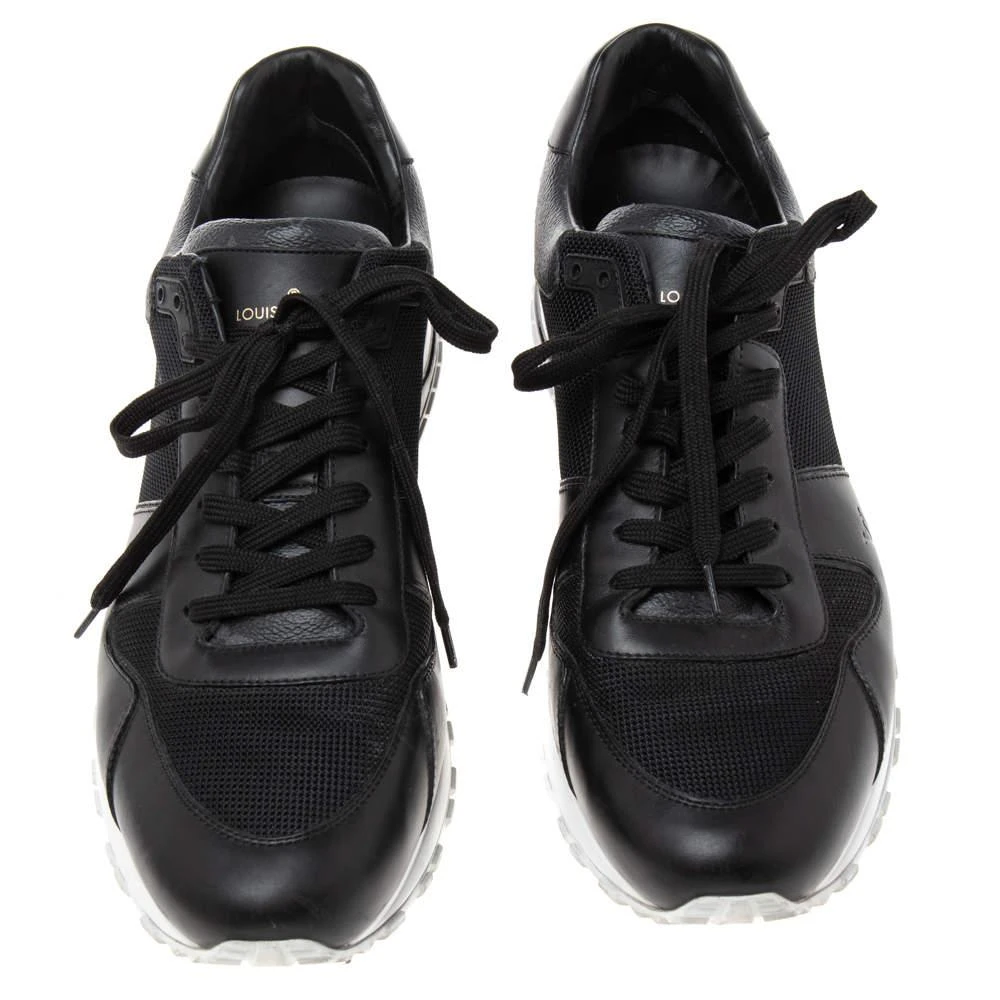 商品[二手商品] Louis Vuitton|Louis Vuitton Black Mesh And Monogram Canvas Run Away  Sneakers Size 45,价格¥4288,第3张图片详细描述