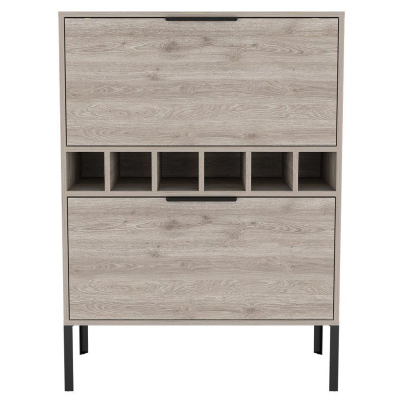 商品FM Furniture|Rowan Bar Cabinet, Six Wine Cubbies, Double Door Cabinet,价格¥2035,第1张图片