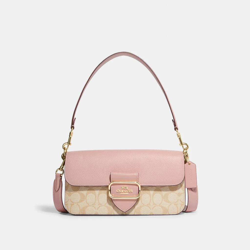 商品Coach|Coach Outlet Morgan Shoulder Bag In Signature Canvas,价格¥1657,第1张图片