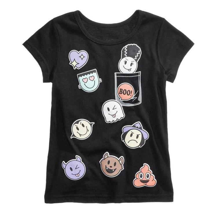 商品Evy of California|Emoji Glow-In-The-Dark T-Shirt, Little Girls (4-6X),价格¥29,第1张图片