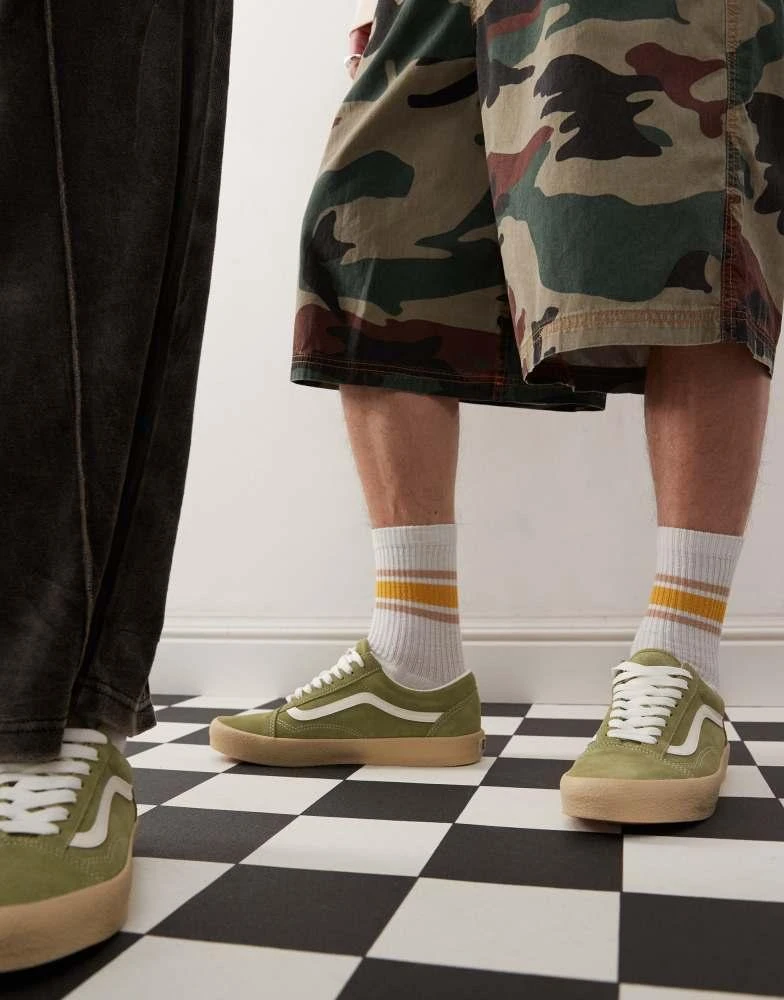 商品Vans|Vans Old Skool trainers with crepe sole in green,价格¥821,第4张图片详细描述