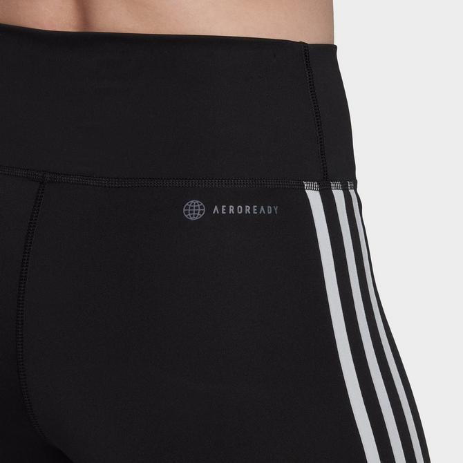 Women's adidas Training Essentials 3-Stripes High-Waisted Short Leggings商品第5张图片规格展示