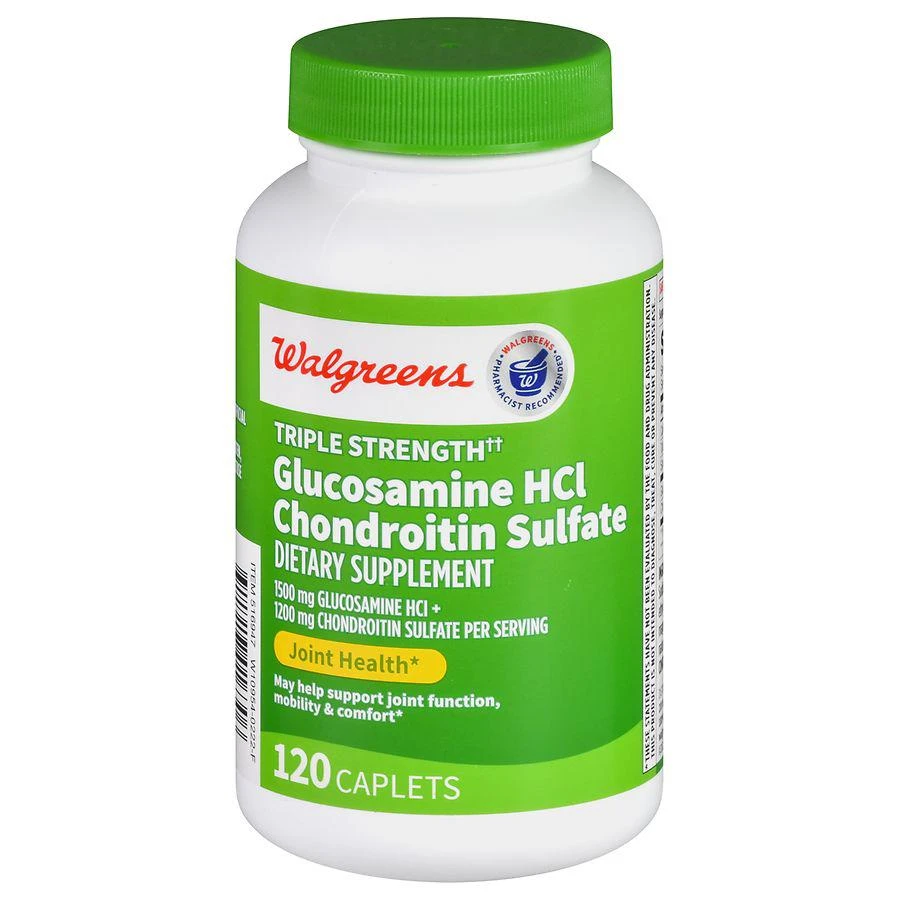 商品Walgreens|Triple Strength Glucosamine HCl Chondroitin Sulfate Caplets (60 days),价格¥332,第1张图片