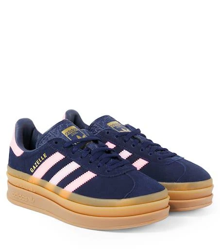 商品Adidas|Gazelle Bold皮革与绒面革运动鞋,价格¥792,第1张图片