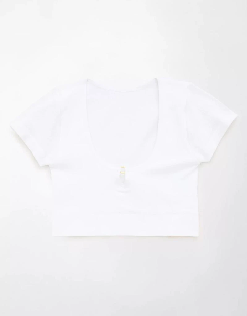 商品Aerie|Superchill Seamless Ring Cap Sleeve Bra Top,价格¥76,第3张图片详细描述