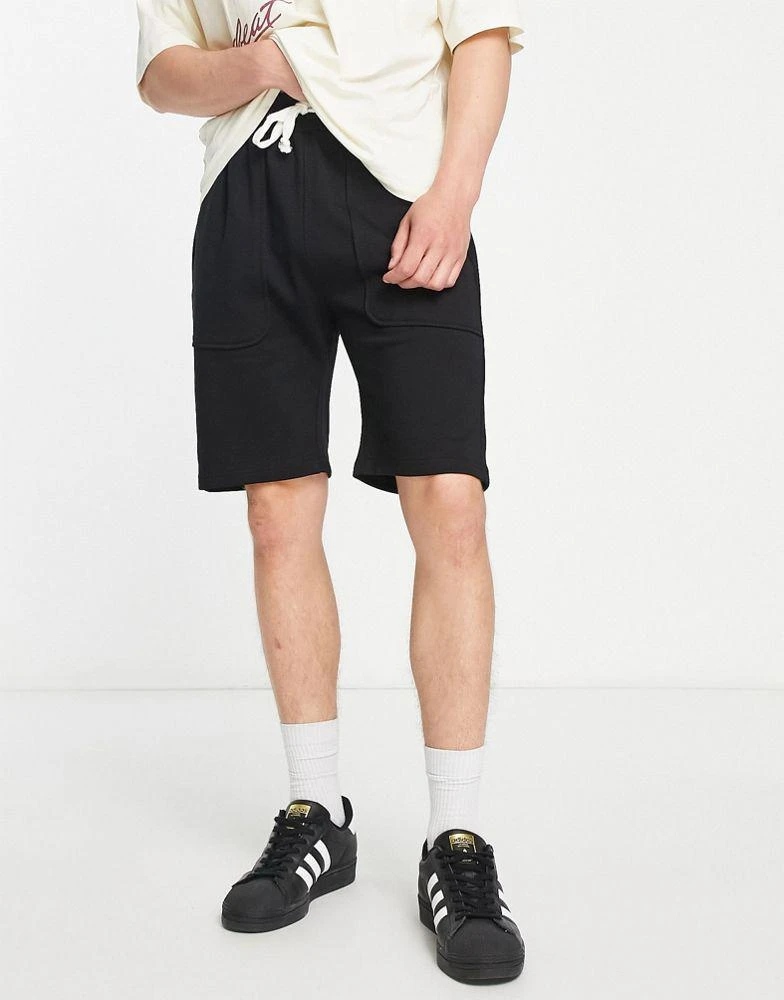 商品American Stitch|American Stitch jersey shorts in black,价格¥212,第1张图片
