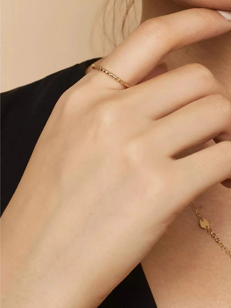 商品Oradina|14K Yellow Solid Gold Skyline Ring,价格¥698,第2张图片详细描述