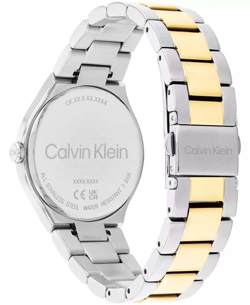 商品Calvin Klein|Women's 2H Quartz Two-Tone Stainless Steel Bracelet Watch 36mm,价格¥846,第3张图片详细描述