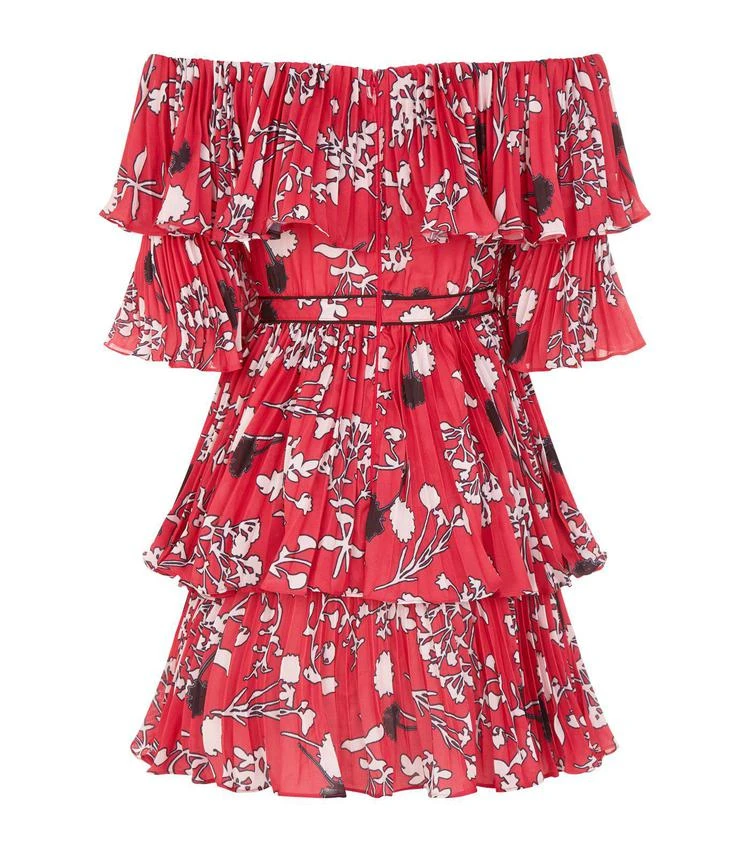 商品Self Portrait|Floral Pleated Off-The-Shoulder Dress,价格¥1222,第2张图片详细描述