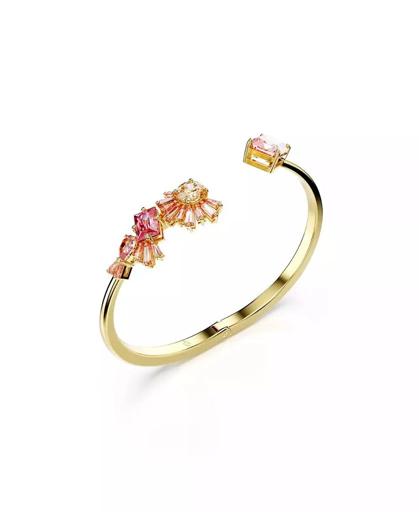 商品Swarovski|Mixed Cuts, Pink, Gold-Tone Gema Bangle Bracelet,价格¥1466,第1张图片