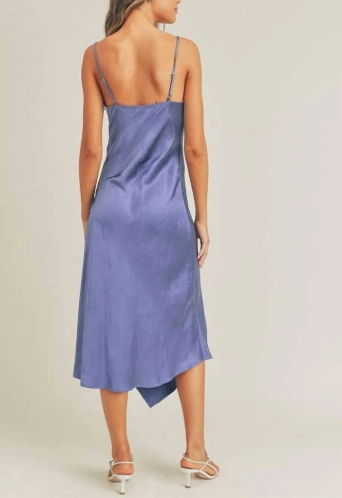 商品Lush|Satin Slip Dress in Rivera Blue,价格¥382,第2张图片详细描述