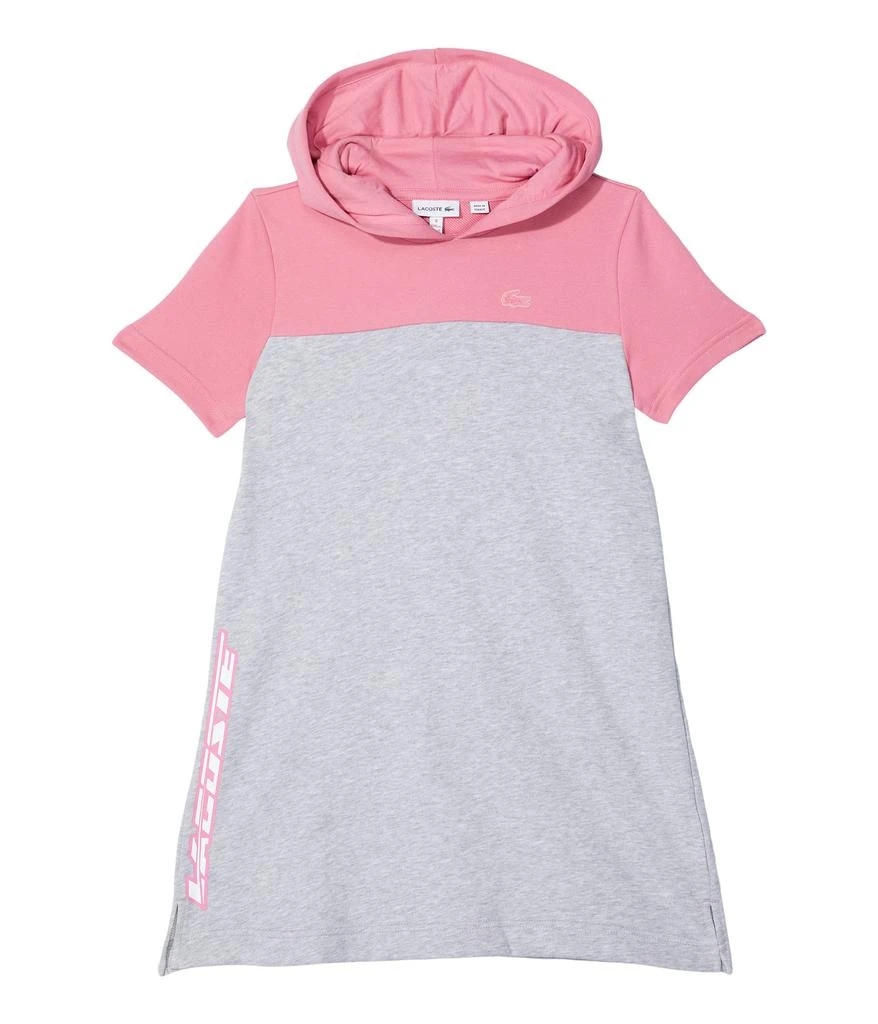 商品Lacoste|Short Sleeve Hooded Color-Block T-Shirt Dress (Toddler/Little Kids/Big Kids),价格¥447,第1张图片